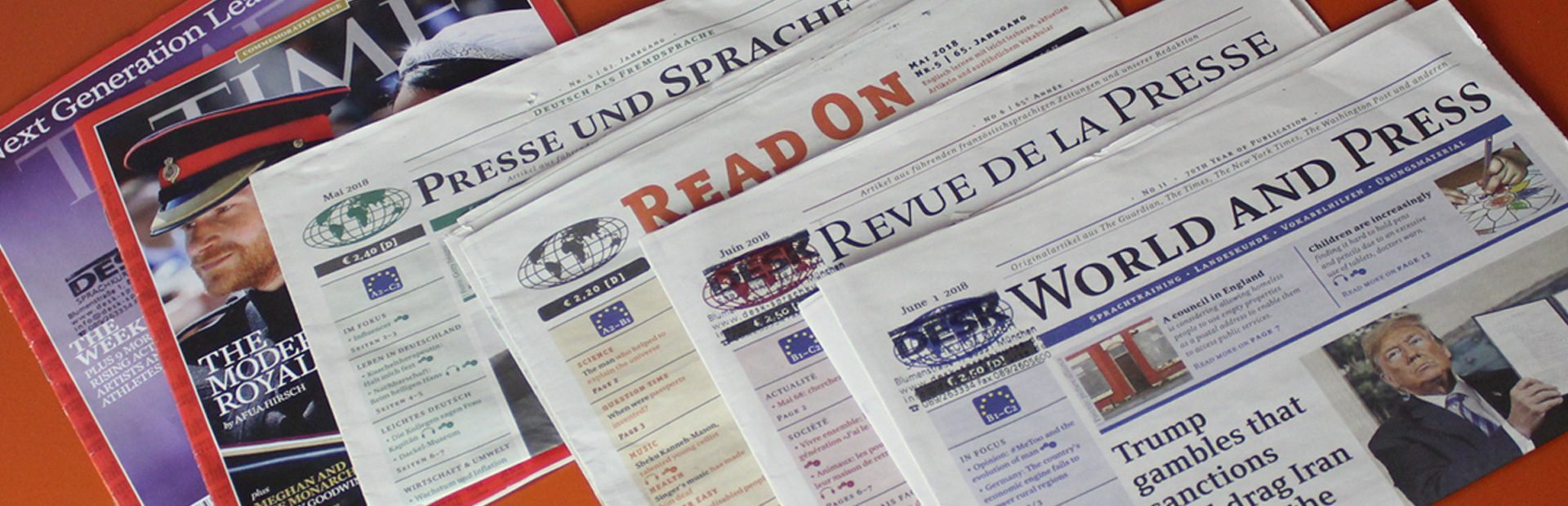 DESK Sprachkurse, Sprachzeitungen für den Unterricht